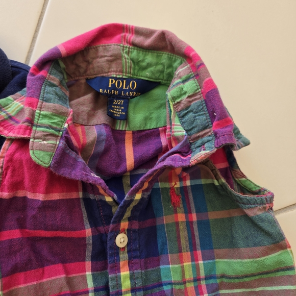 Ralph Lauren Navy Dress and Plaid Dress Set - Picture 4 of 8